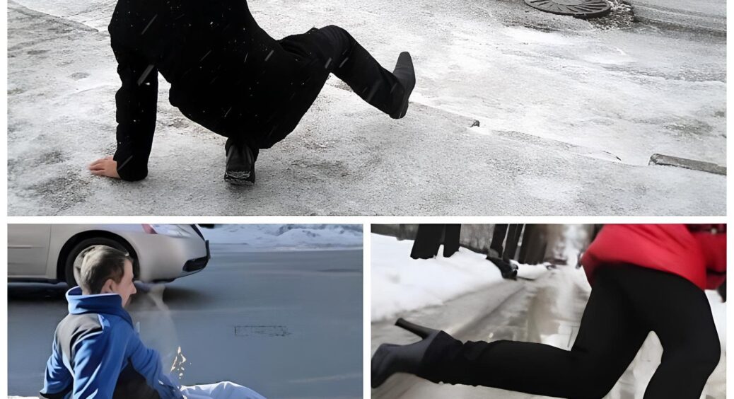 В ожеледицю не ковзаю навіть на крутому спуску: взяла кухонну губку. зробила це і йду впевнено 