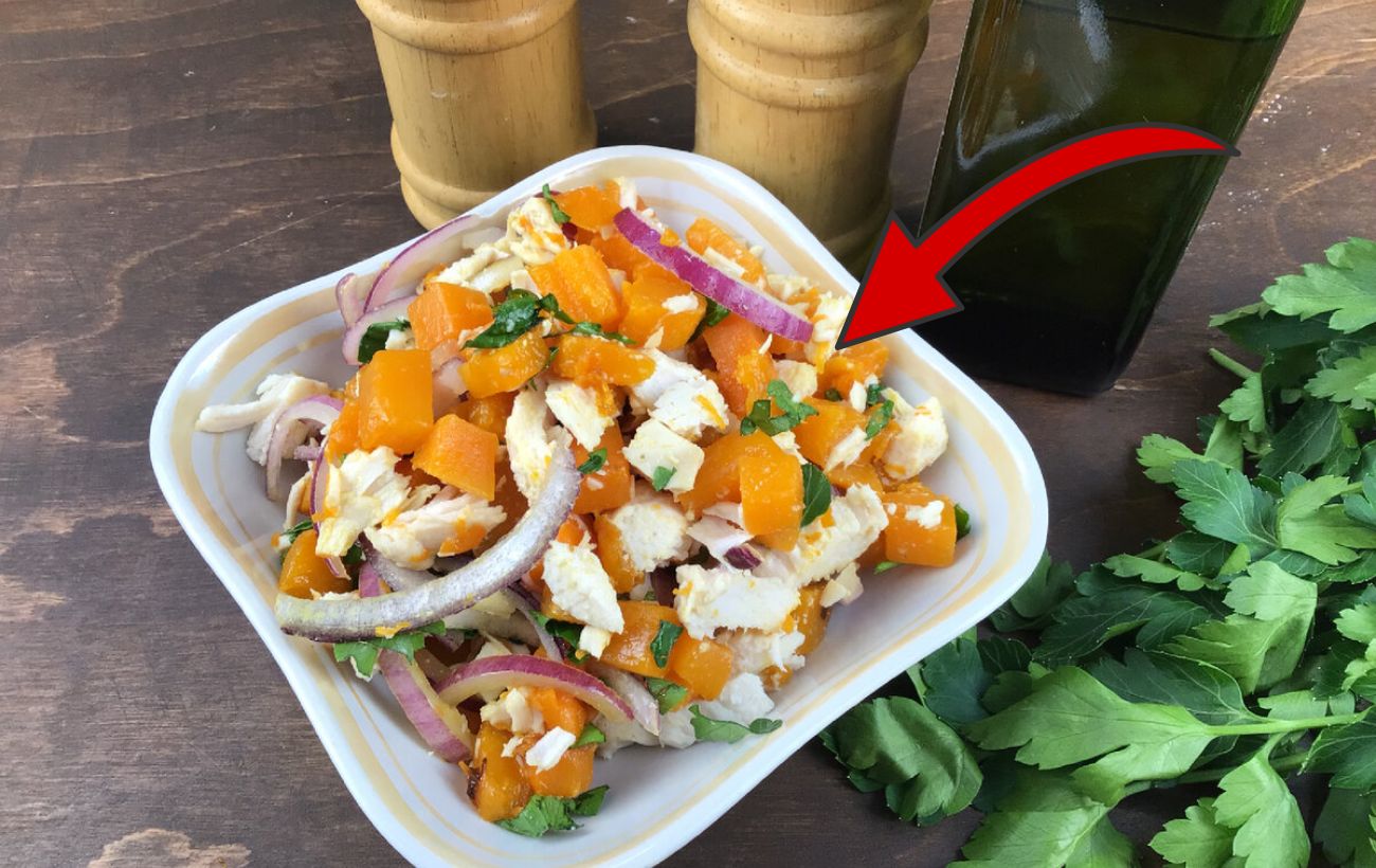 Як приготувати смачний салат із гарбузом та куркою