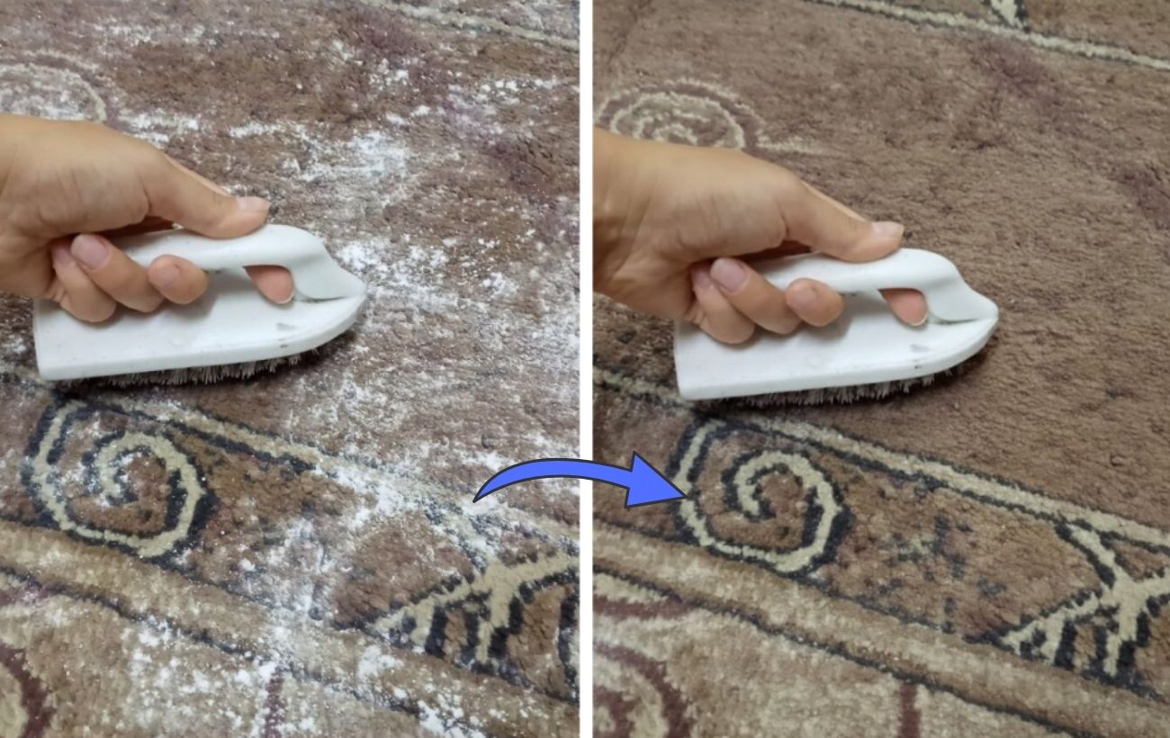 Як очистити жирну пляму на килимі