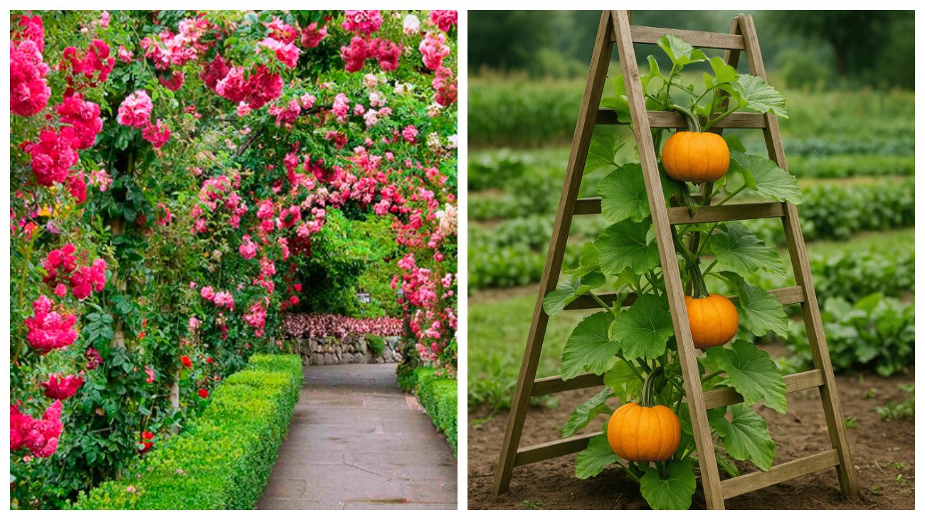 Городники порадили види шпалер для витких рослин на городі