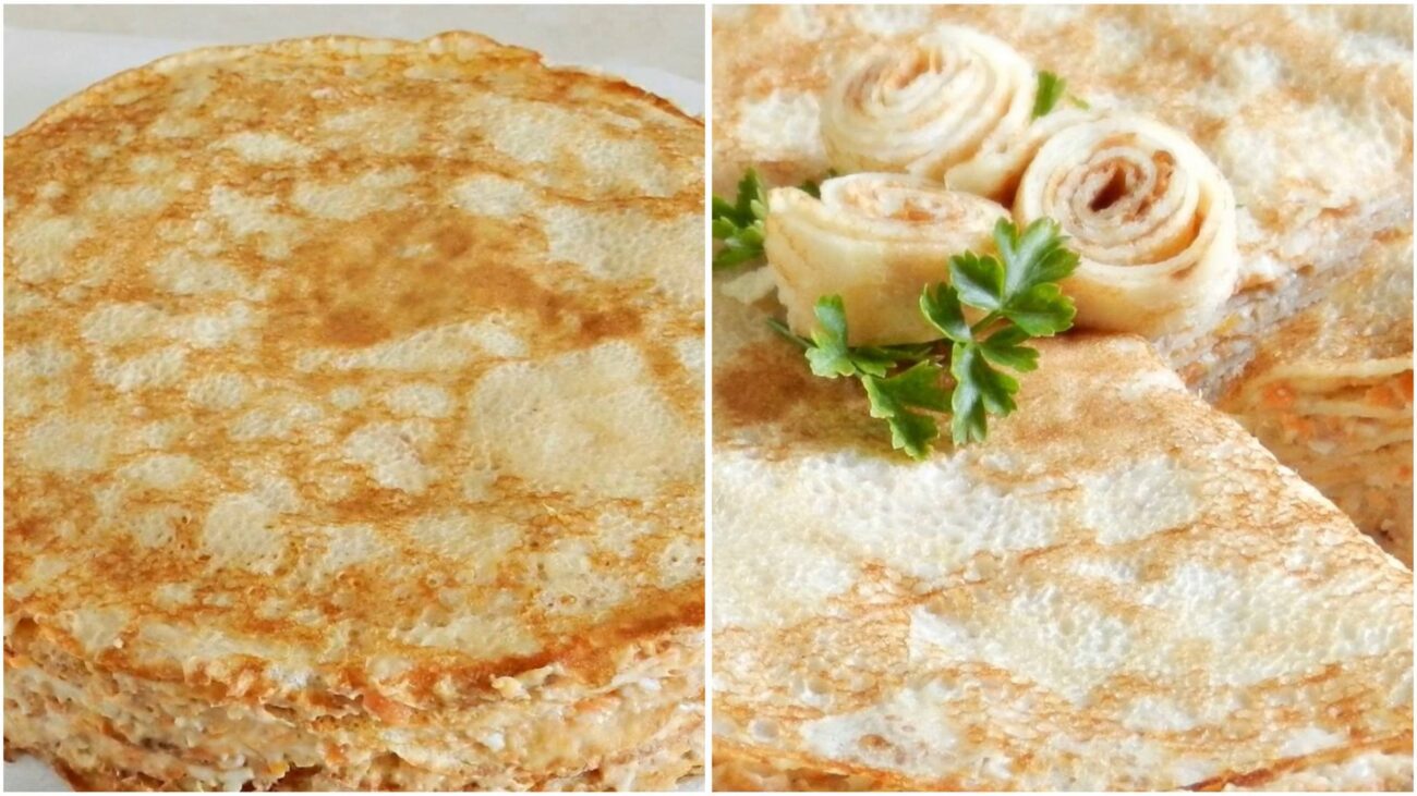 Кухарі розповіли, як приготувати закусочний млинцевий торт з паштетом з оселедця