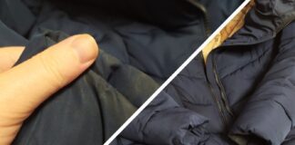 Як очистити пуховик від засалених плям