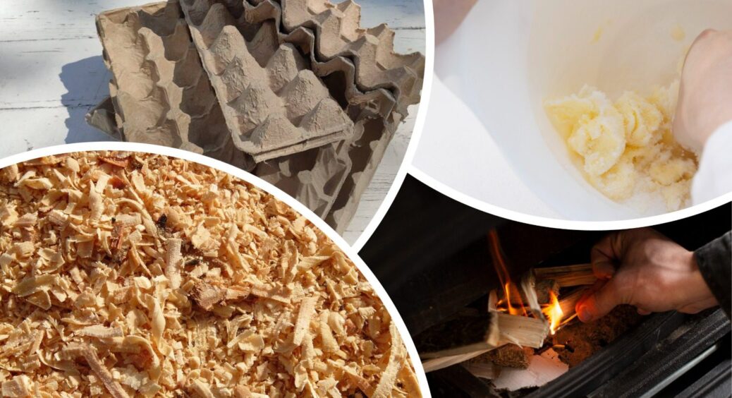 Більше не купую розпалювач для печі: збираю тирсу у лотки з-під яєць, заливаю воском – горить як факел 