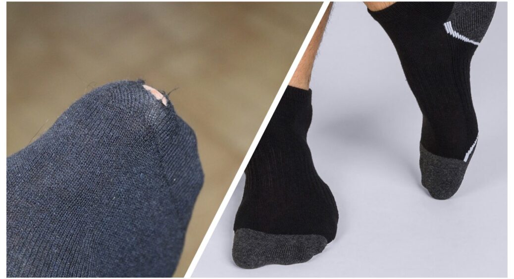 Вирішила проблему з дірками на шкарпетках за допомогою 1 простого трюку: тепер великі пальці не протираються 