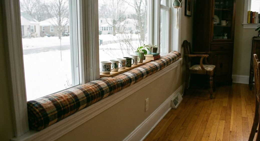 За 20 хвилин зробила “валик” – тепер з вікна не тягне холодом від слова зовсім: потрібні лише тканина і хвоя 