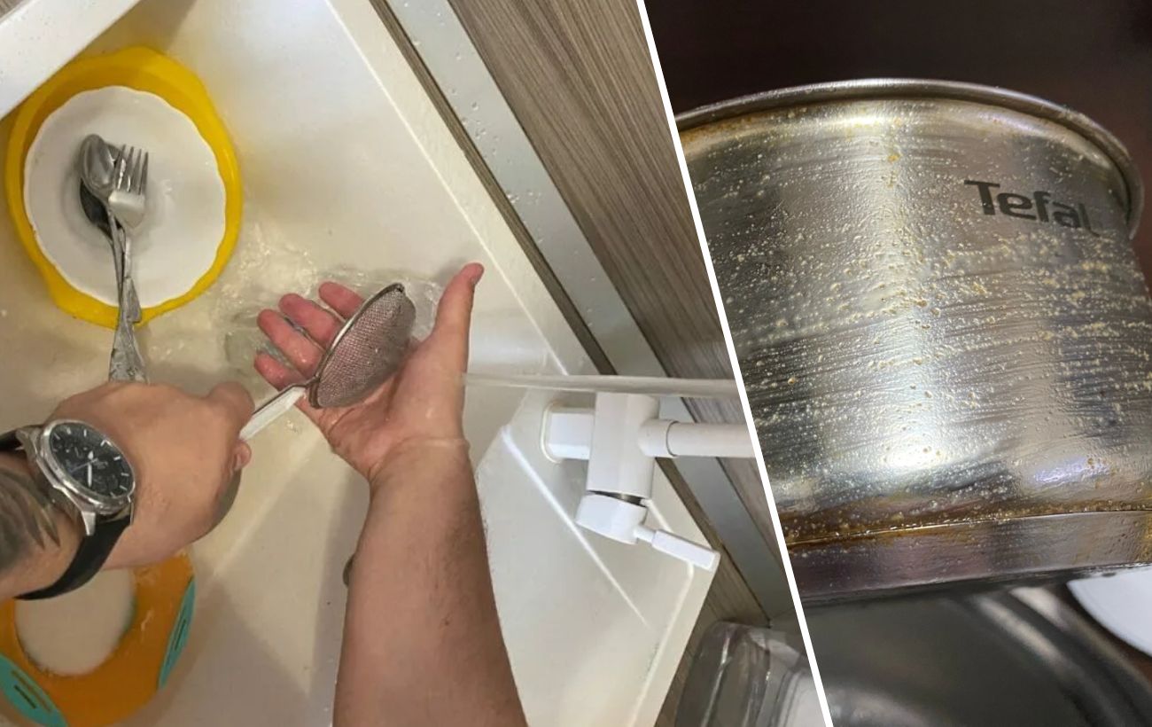 Як відмити жирний посуд у крижаній воді
