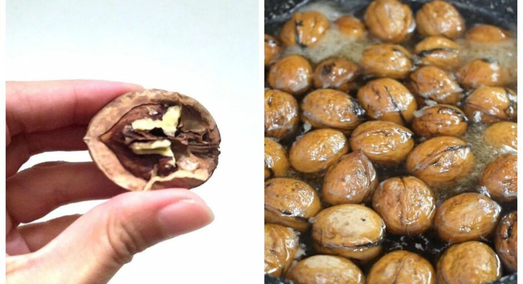 Волоські горіхи не розбиваю молотком: замочую їх ось так на 20 хв – шкаралупа розкривається від натиску рук 