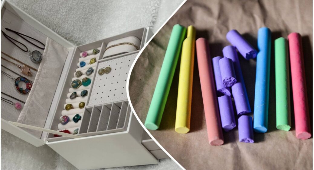 Поклала 2 шматки крейди у скриньку з прикрасами, і срібло перестало чорніти: дрібничка, а користі на мільйон 