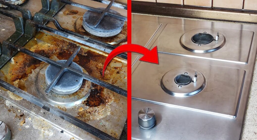 По 5 ложок на каструльку води – і газова плита чиста до блиску всього за пару хвилин! Ефект народного засобу 