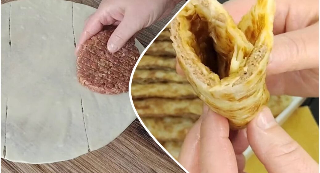 Закатала фарш у прісне тісто – і насмажила гору соковитих коржиків за 30 хв: навіть качалка не знадобилася 