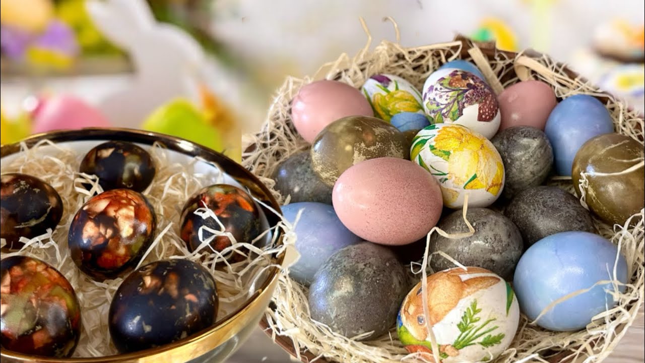 Господині поділилися 3 незвичайними способами фарбування яєць на Великдень. Фото: YouTube Смачно та гарно вдома