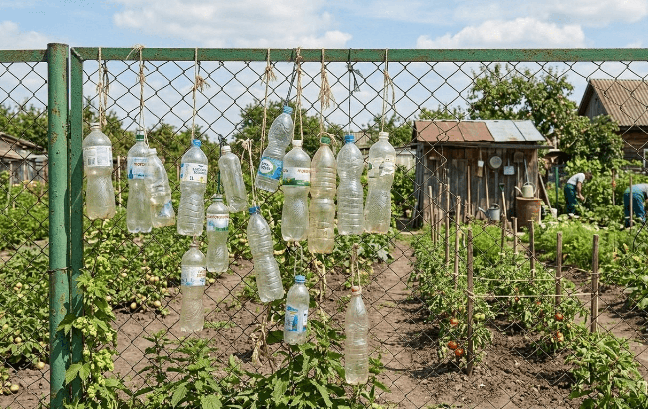 Навіщо вішати пляшки на паркан