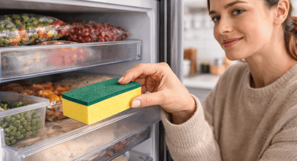 Губки для посуду більше не викидаю після раковини: кладу їх у морозилку – і лід на стінках не збирається 