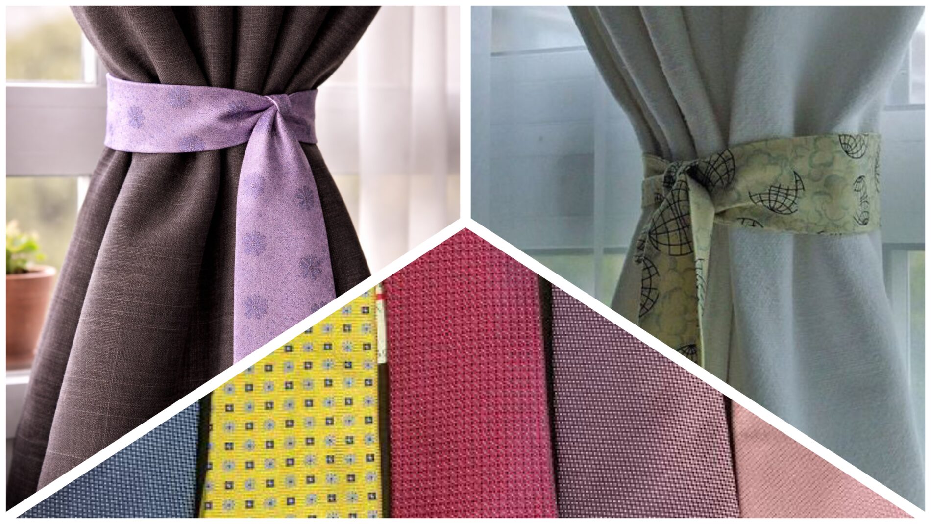Господині розповіли, як зробити підхвати для штор зі старих чоловічих краваток 