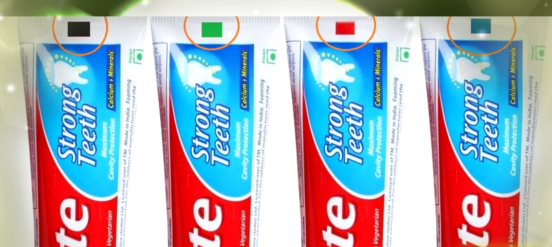 Експерти розповіли, що значать кольорові позначки на тюбиках зубної пасти