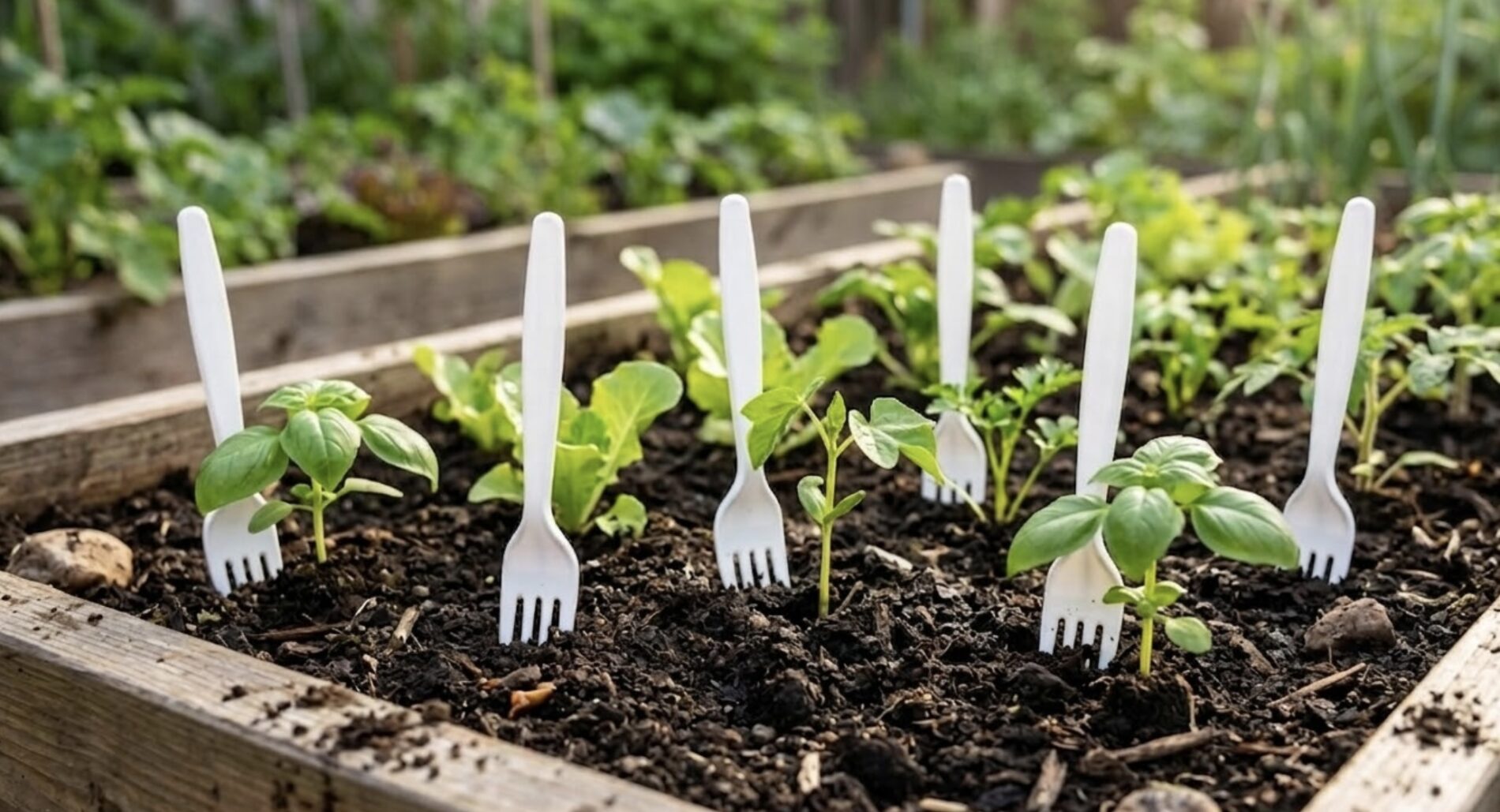 Городники розповіли, як використати непотрібні пластикові виделки на городі