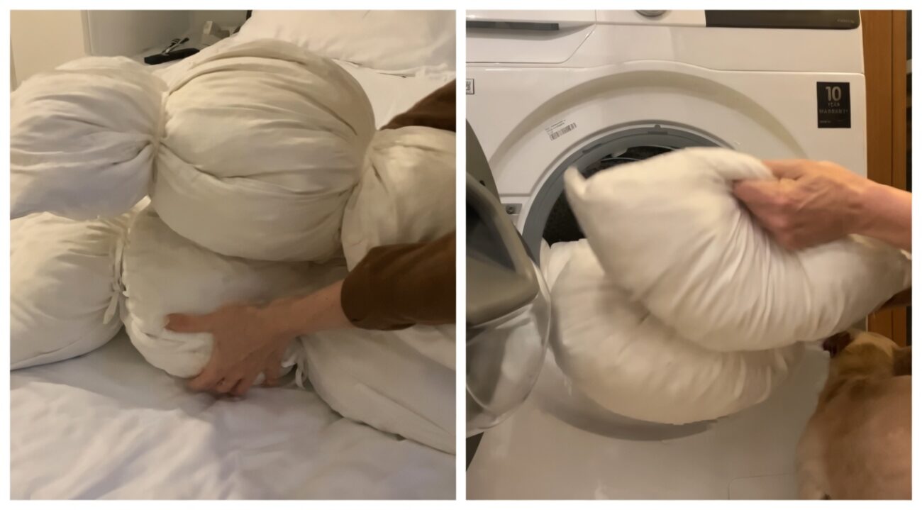 Експерти розповіли, як випрати об'ємні подушки у пралці. Фото: YouTube Il Rifugio Perfetto