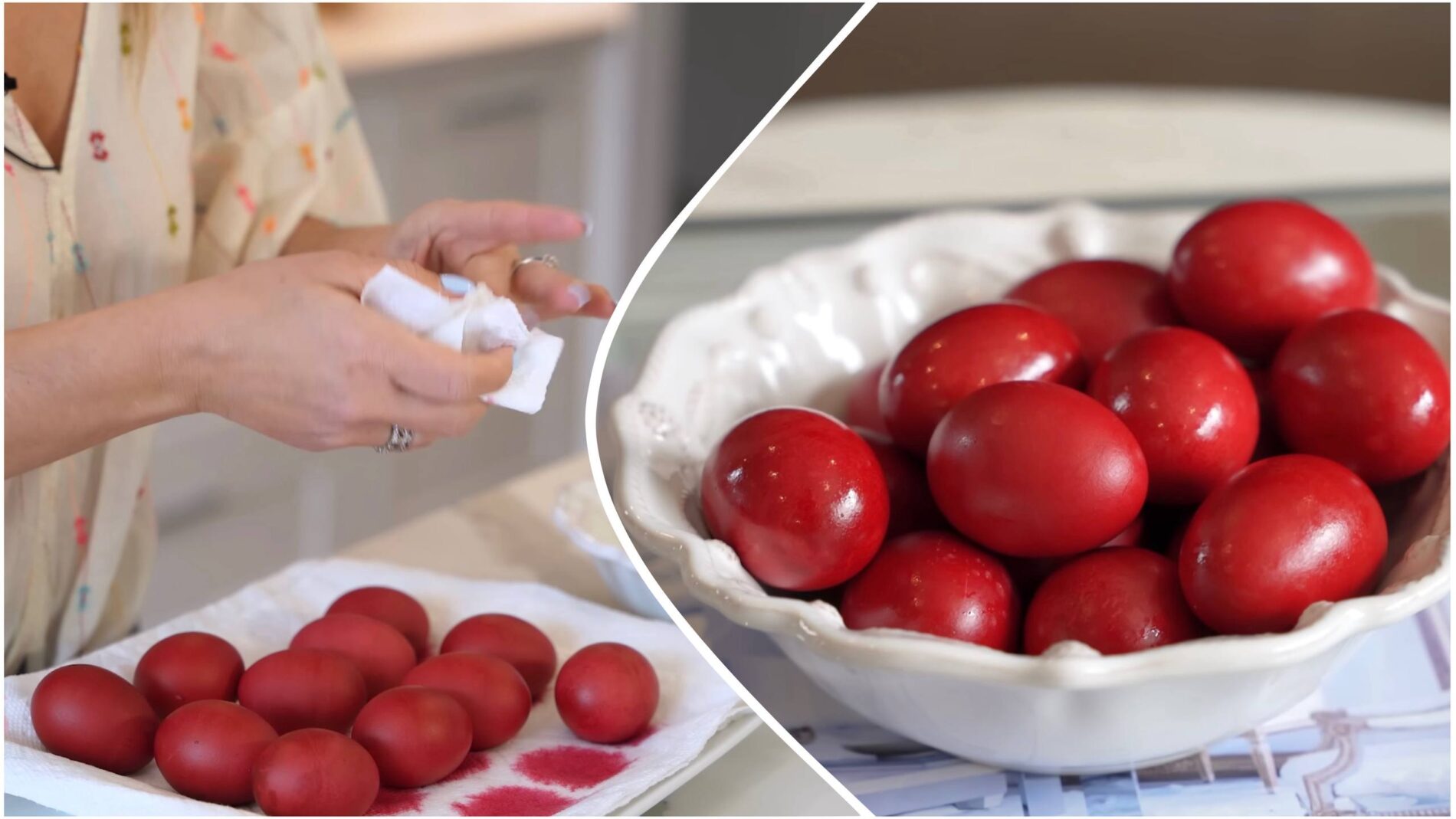 Господині розповіли, як пофарбувати крашанки в чистий червоний колір. Фото: YouTube Nikki's Modern Mediterranean