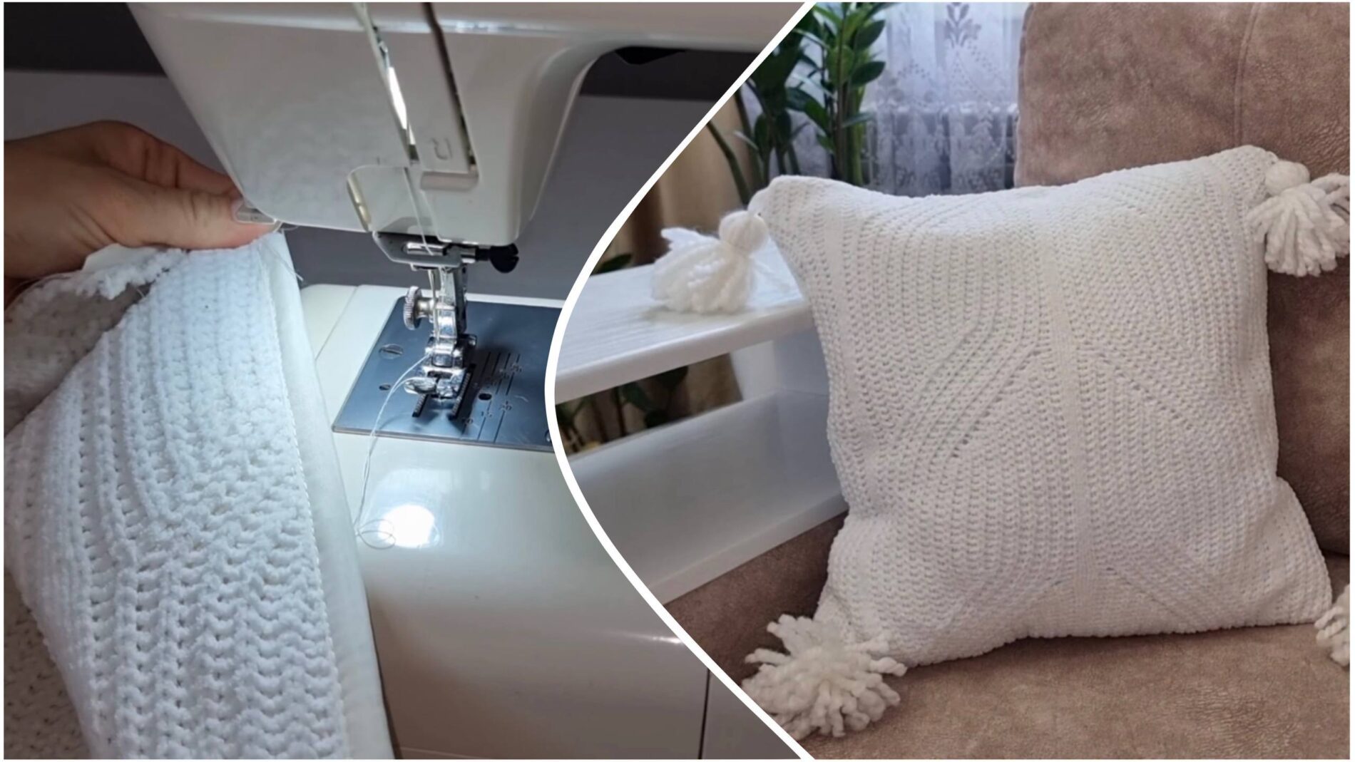 Господині розповіли, як зробити декоративну подушку зі старого светра. Фото: YouTube Innesa DIY