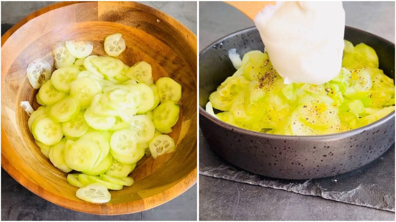 Кулінари поділилися рецептом дуже смачного салату із свіжих огірків. Фото: YouTube Life N More