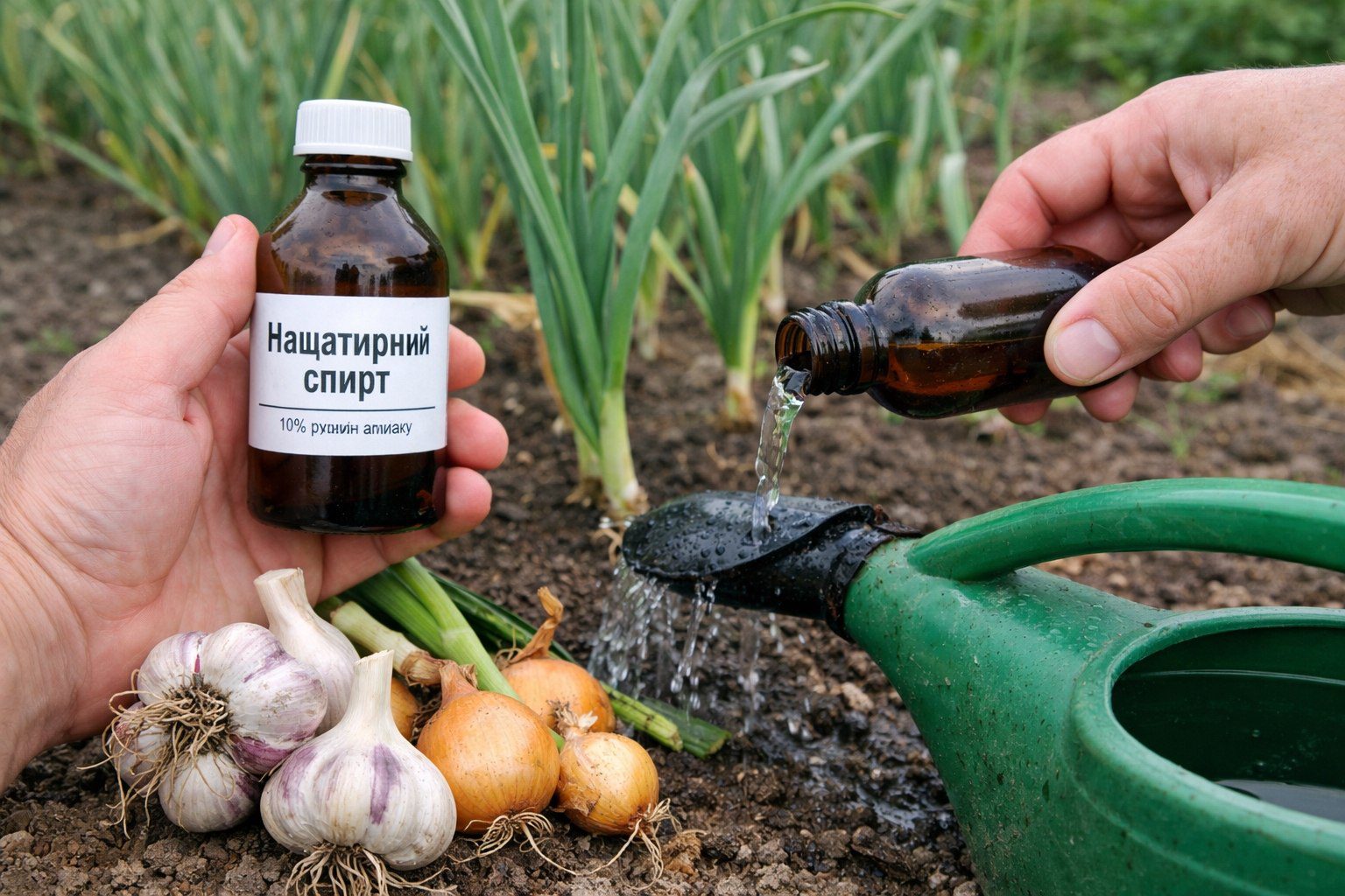 Садівники розповіли, як використовувати аміак для підживлення цибулі та часнику. Фото: Добрі новини