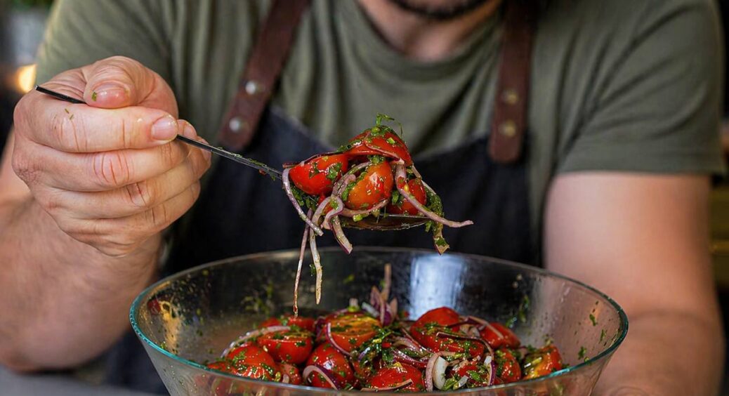 Просто помідори – нудно, роблю смачнючий салат із цибулею по-грузинськи: під шашличок – ідеально 
