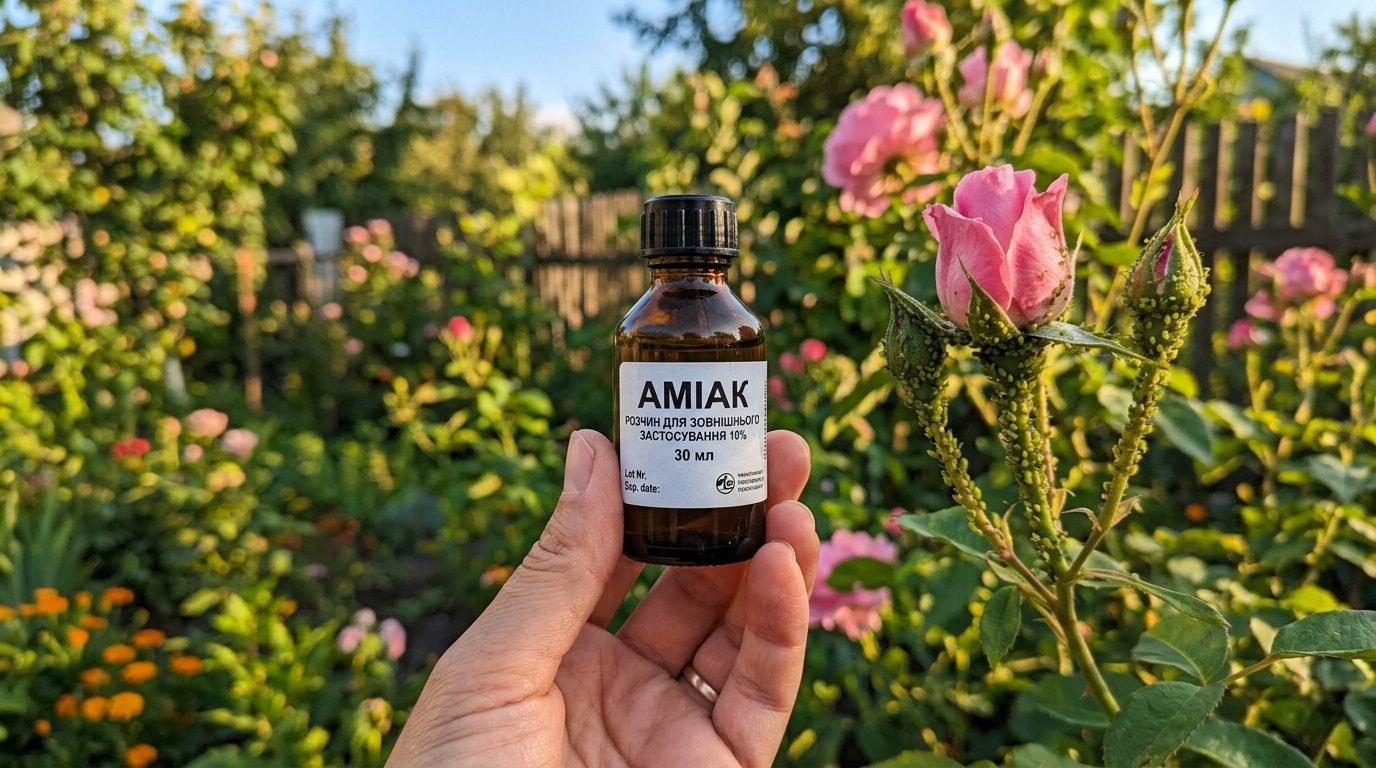 Як прибрати попелицю та мурах з ділянки за допомогою нашатирю