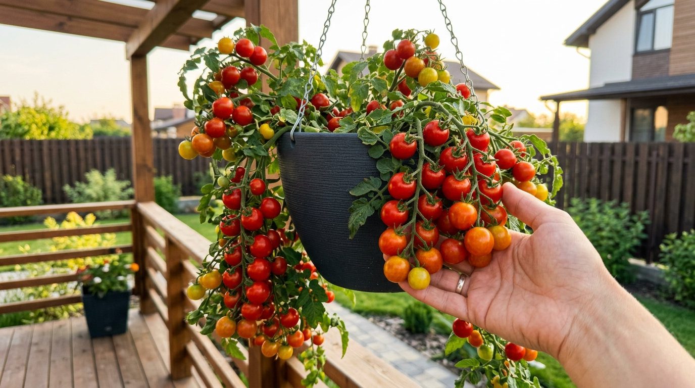 Ампельні томати можна вирощувати на ділянках, де немає місця під великий город, і навіть у квартирах