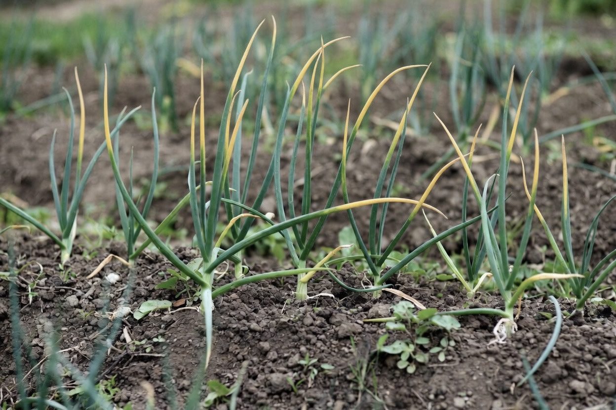 Городники розповіли, як доглядати за цибулею, щоб пірʼя не жовтіло. Фото: Добрі новини  
