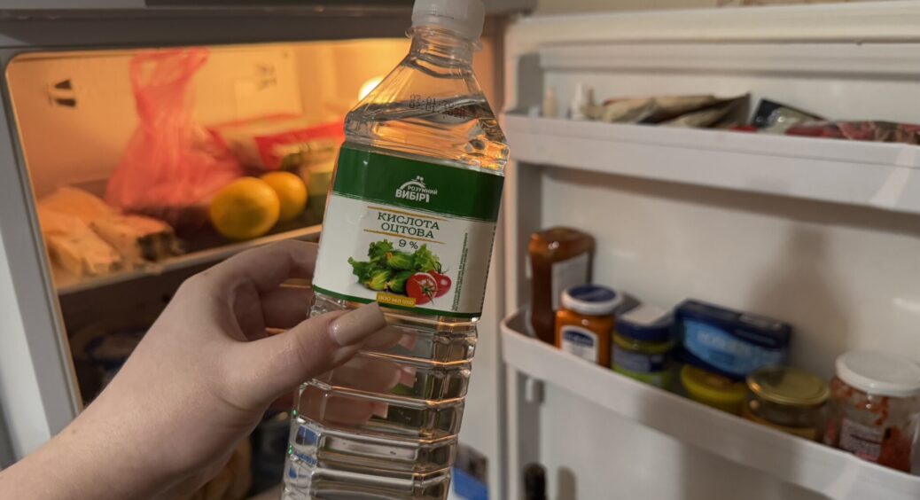 Позбулася неприємного запаху з холодильника 1 засобом — столовий оцет: але мити то довго, я діяла інакше 