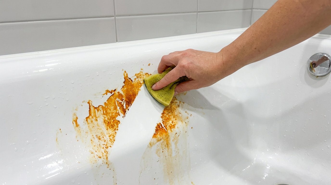 Іржу у ванні можна легко почистити підручними засобами