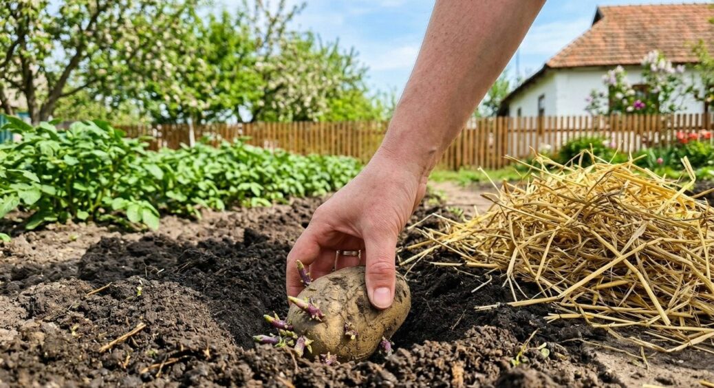 Картоплю більше не закопую: висаджую під товстий шар сіна – сусіди сміються, а я збираю по 2 відра з куща 