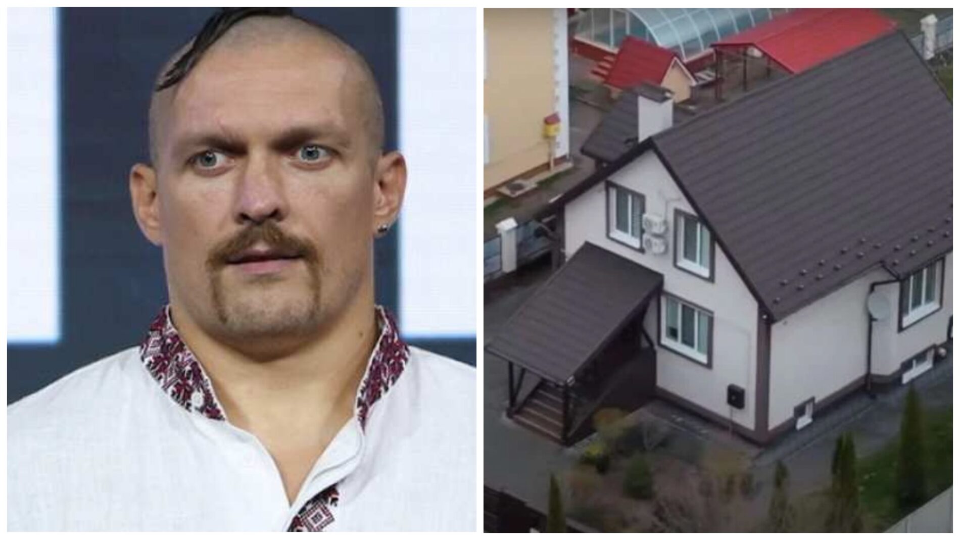 Олександр Усик показав фото свого будинку під Києвом. Фото: колаж Добрі новини