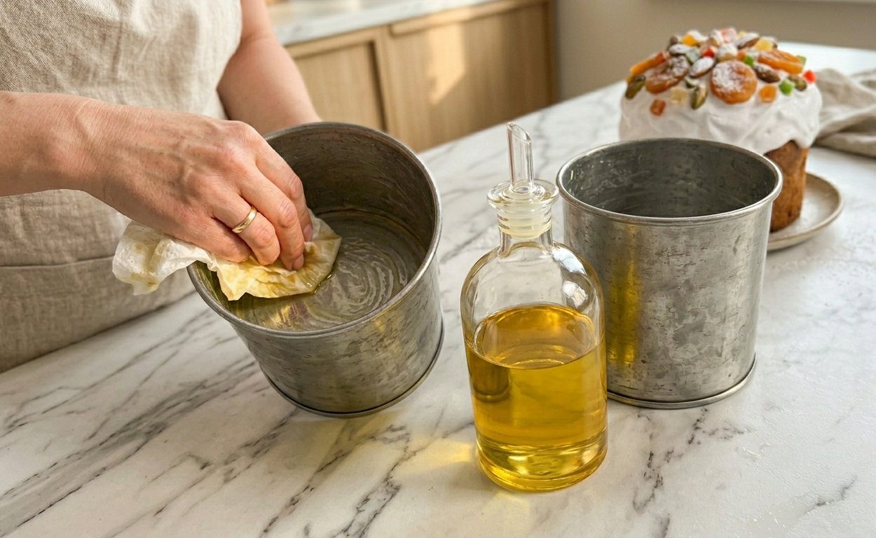 Наші бабусі використовували для змащування звичайну олію та борошно