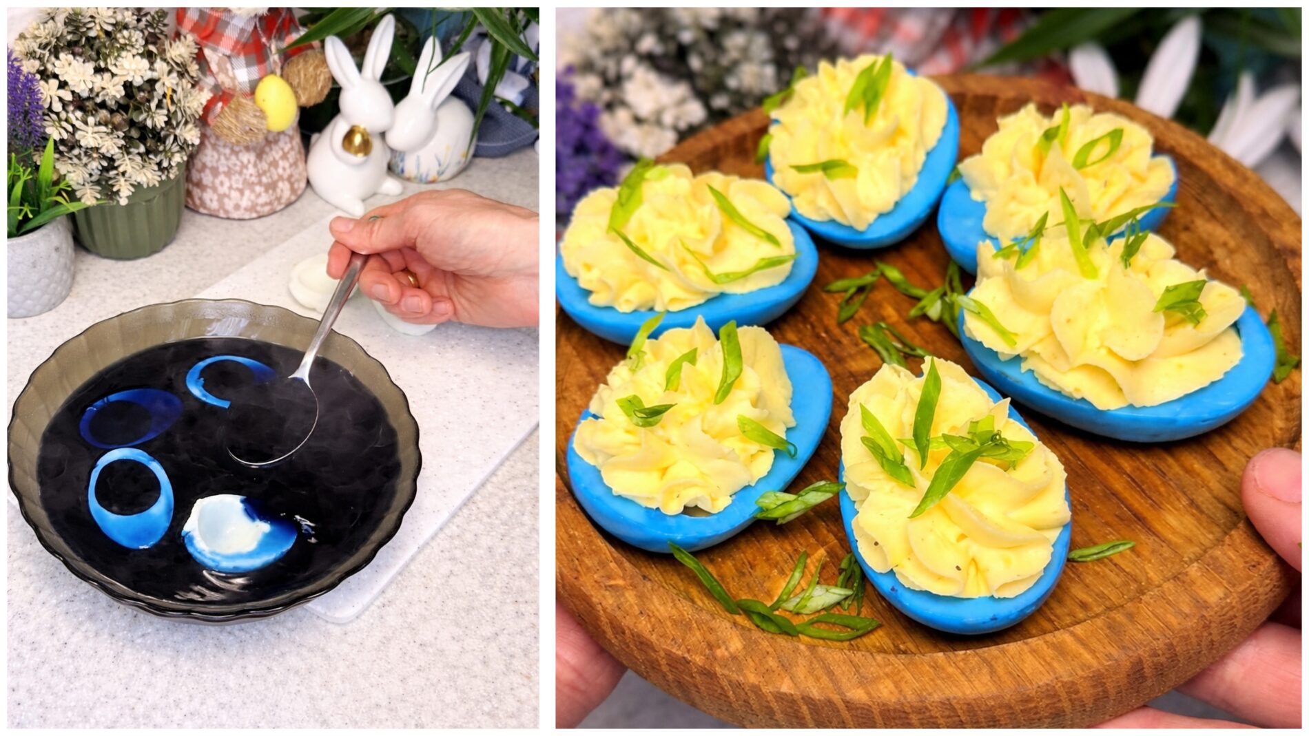 Господині показали, як креативно використати залишки фарби для яєць. Фото: TikTok annasholkova 