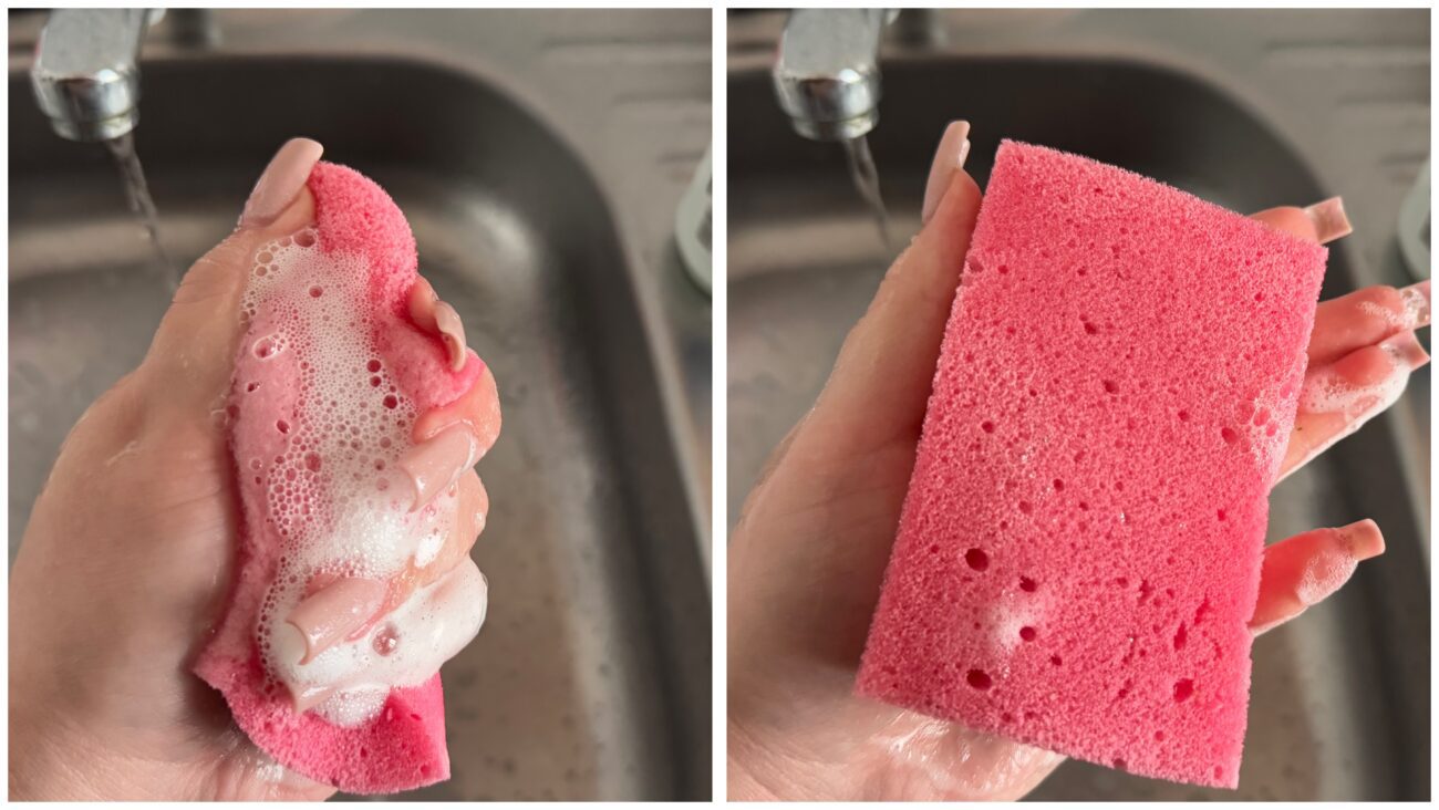 Господині розповіли, скільки гелю для посуду потрібно наливати на губку. Фото: Добрі новини 