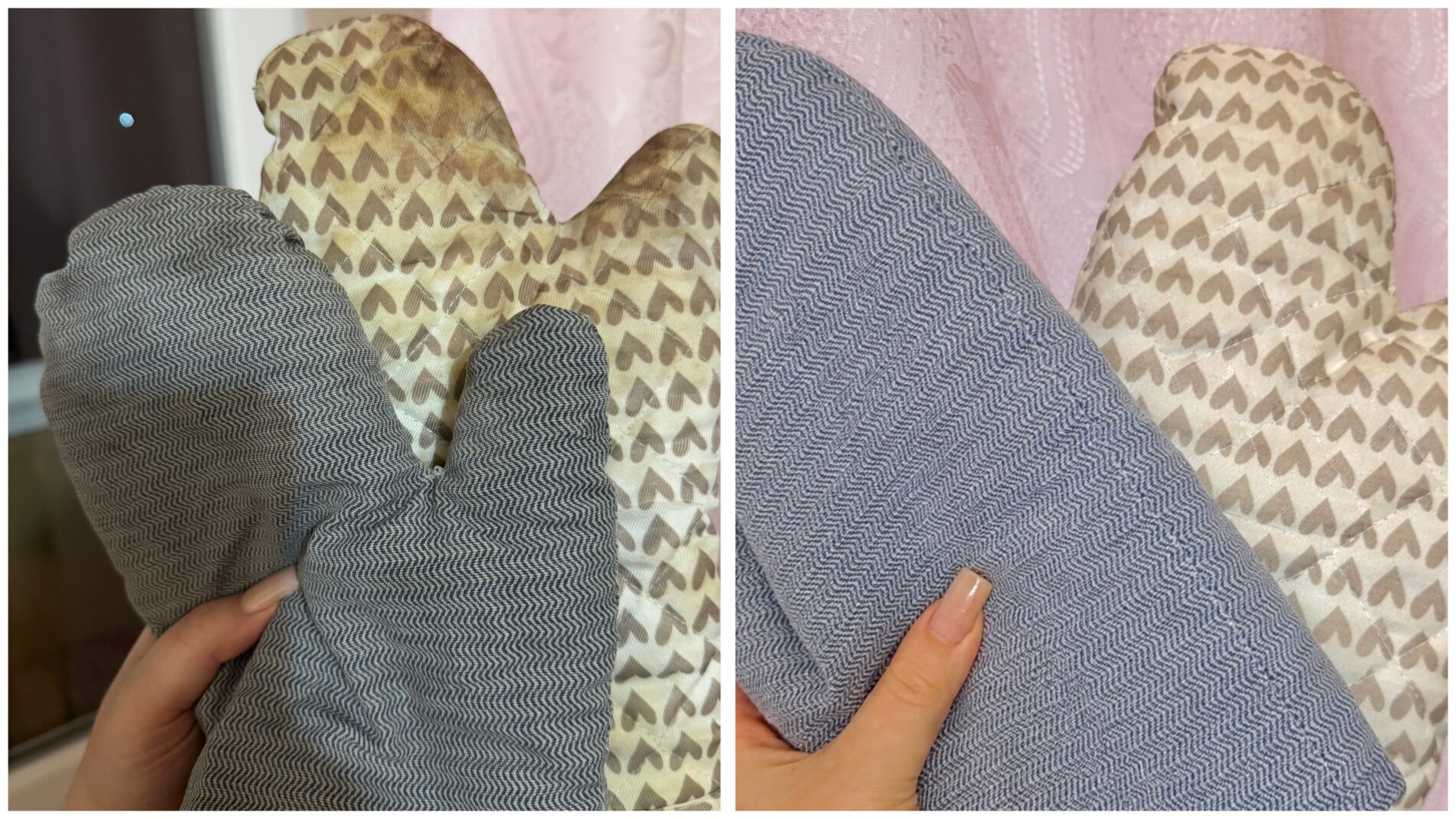 Господині розповіли, як привести до ладу брудні кухонні прихватки. Фото: добрі новини 