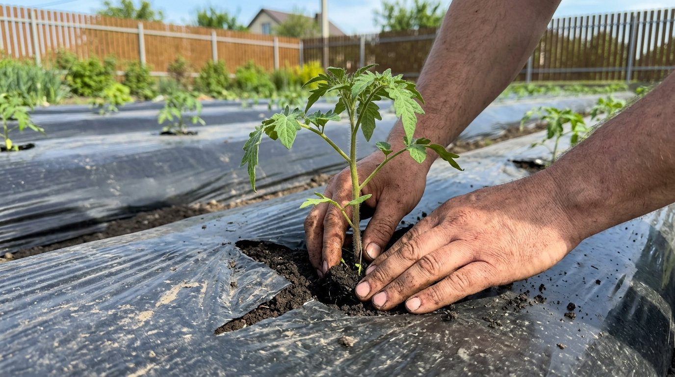 Плівка дозволяє землі швидше прогрітися, а потім може працювати, як мульча