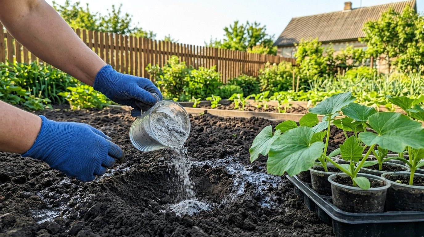 Підживлення кабачків попелом дозволяє збільшити кількість та якість врожаю