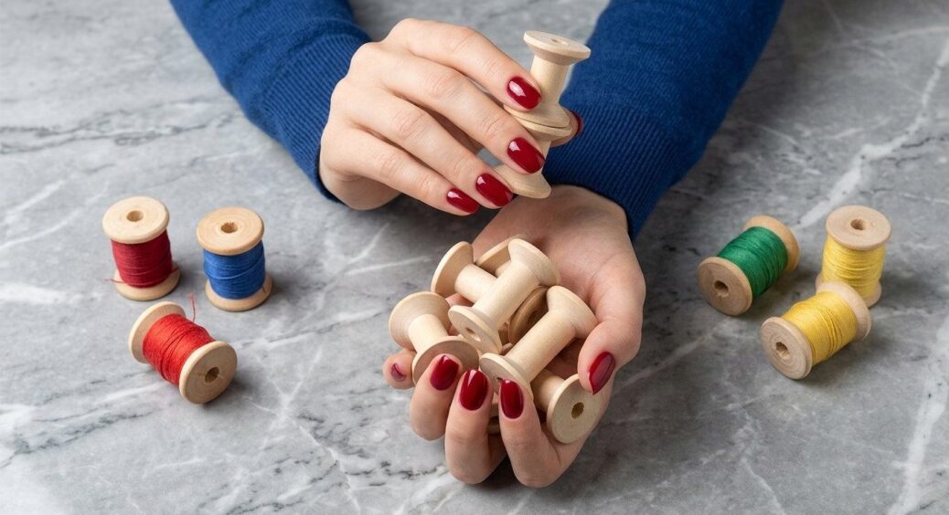 Знайшла на антресолях 5 старих дерев’яних котушок від ниток: зробила з них трендові ручки для меблів 