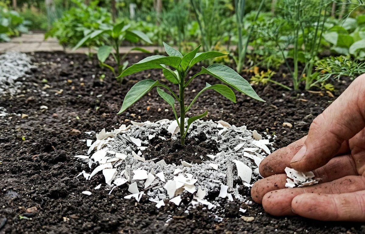 Можна змішувати яєчну шкаралупу з золою для більшої ефективності