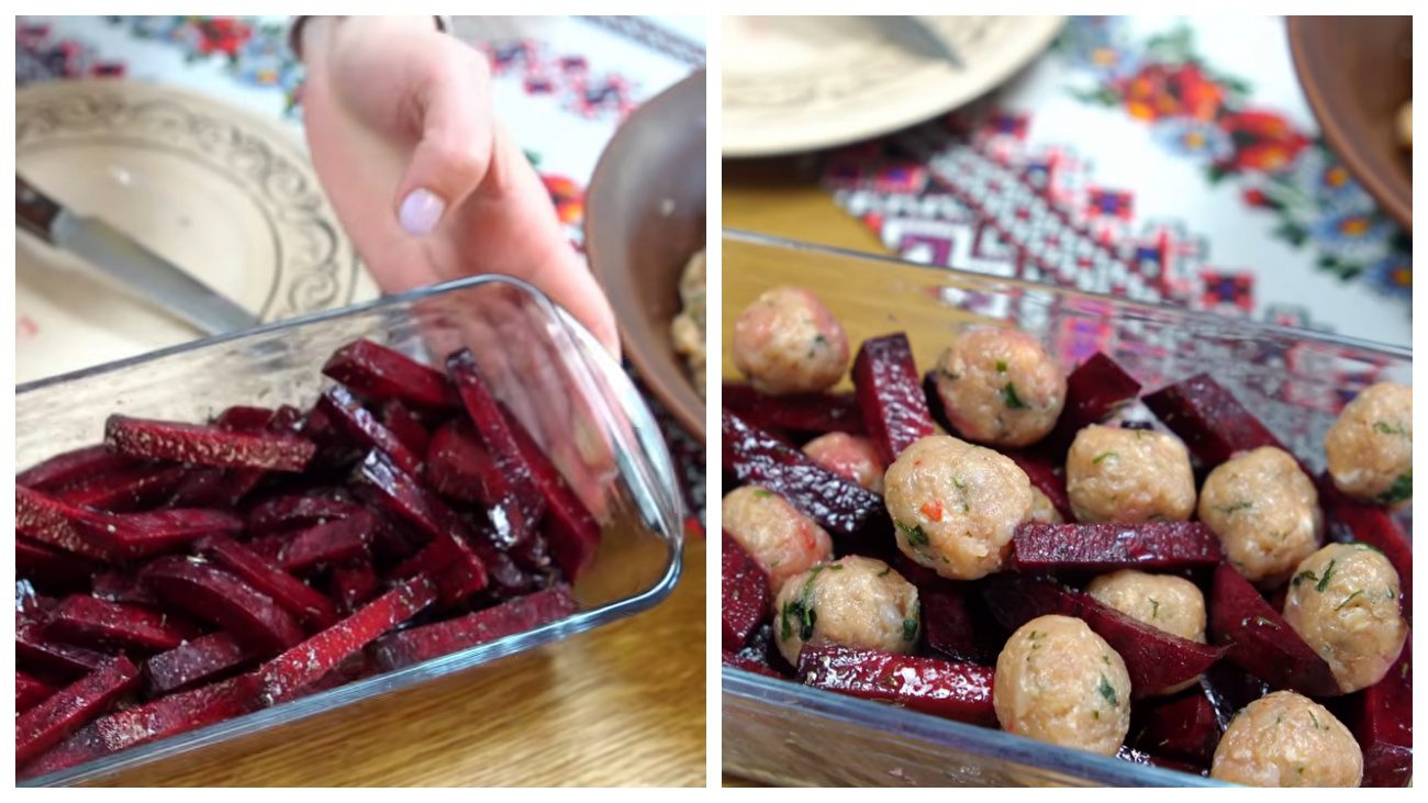 Кулінари розповіли, як приготувати у духовці м'ясні кульки з буряком. Фото: YouTube КАРПАТСЬКІ ШКВАРКИ