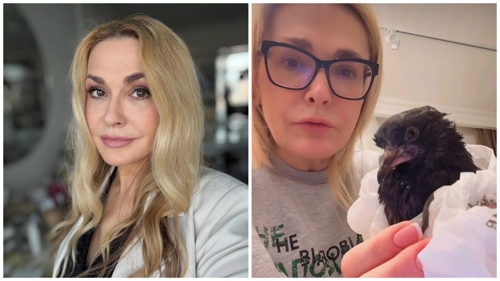 Ольга Сумська розповіла, як врятувала на вулиці пташенятко. Фото: Instagram olgasumska 