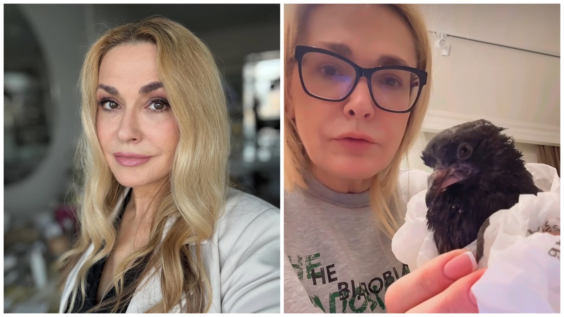 Ольга Сумська розповіла, як врятувала на вулиці пташенятко. Фото: Instagram olgasumska 