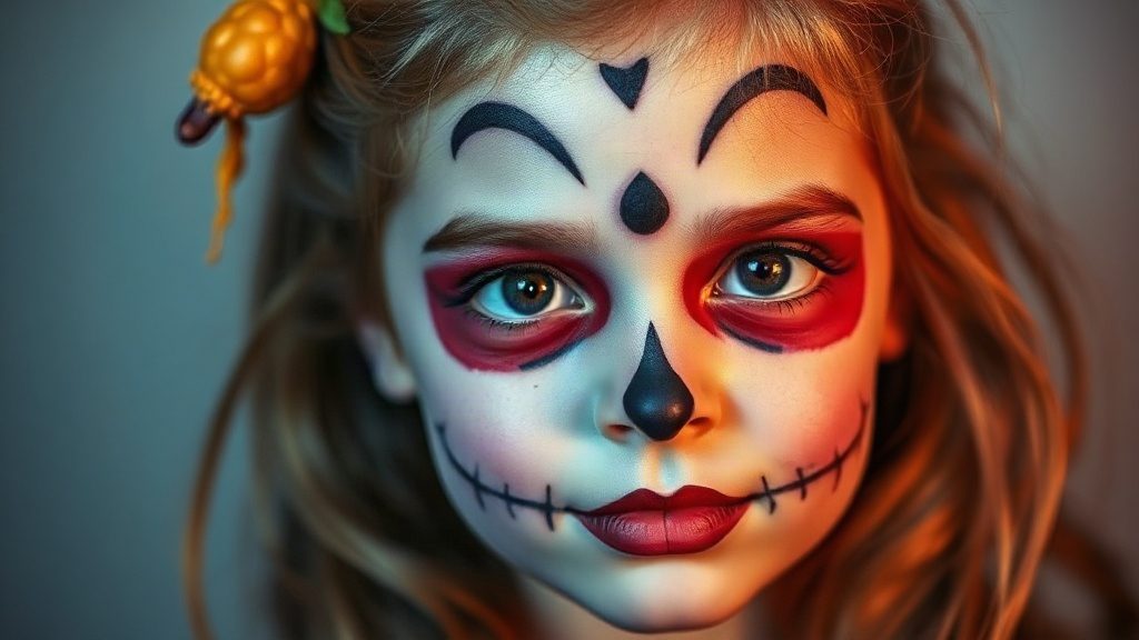 Простий та ефектний макіяж на Геловін для дитини