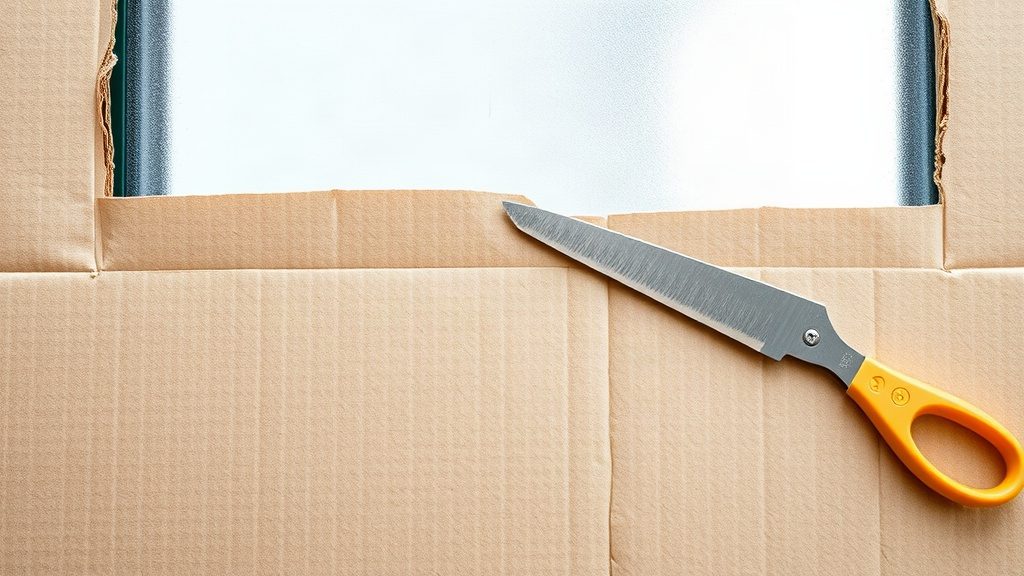 Підготовка картону для утеплення підвіконня