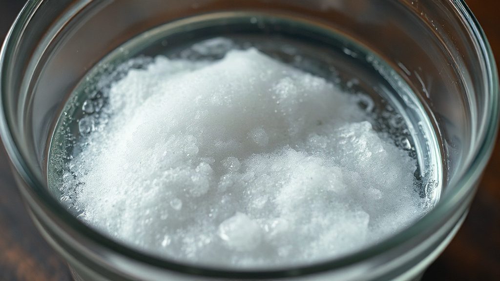 Процес очищення срібла у розчині соди та гарячої води з фольгою