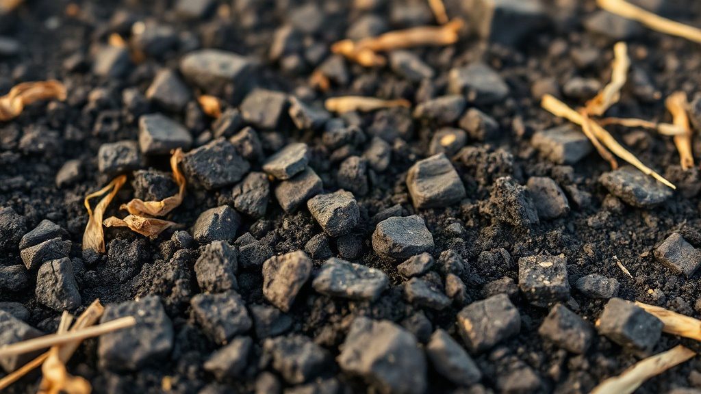 Здоровий пухкий ґрунт під органічною мульчею восени
