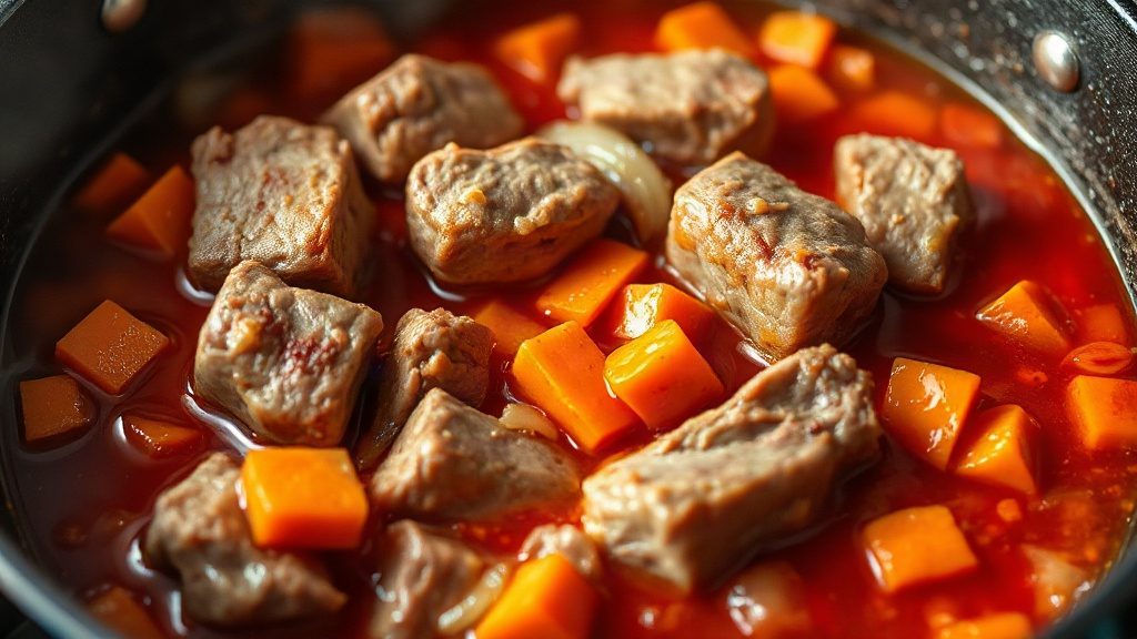 Приготування соковитого тушкованого м'яса з овочами та соусом